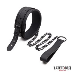 Set Collar and Leash Neoprene Black