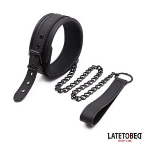 Set Collar and Leash Neoprene Black