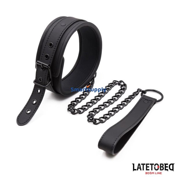Set Collar and Leash Neoprene Black