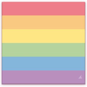 Set of 20 Napkins with the LGBT+ Colors