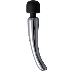 Silvery High-Tech Wand Super Powerful Wireless USB Chrome Silicone