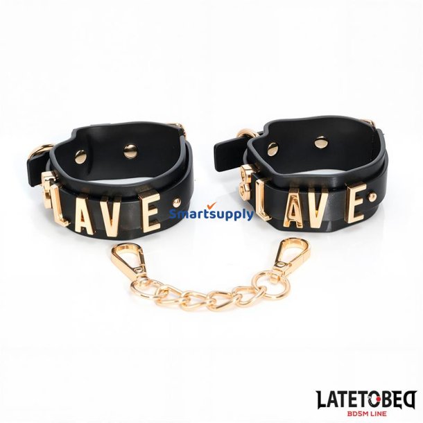 SLAVE Handcuff with Golden Chain