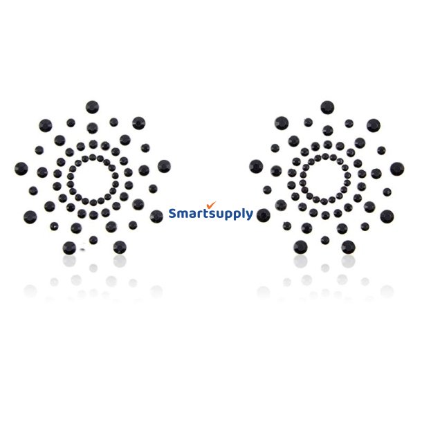 Snowflake Nippel Covers Black