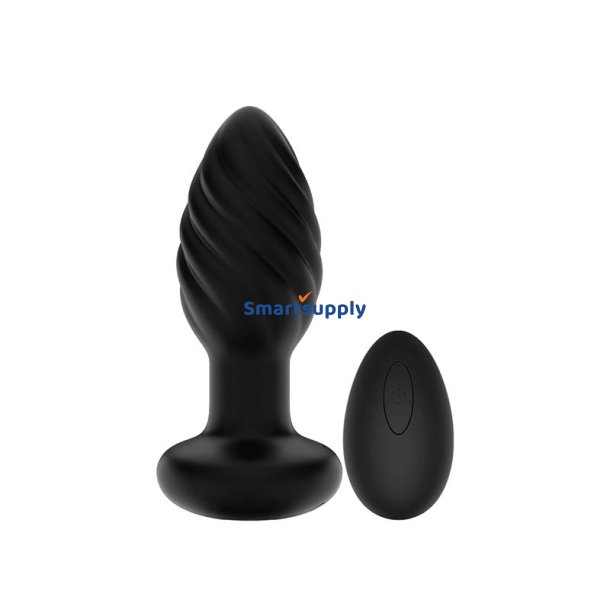 Spiral Mellow Butt Plug with Vibration and Remote