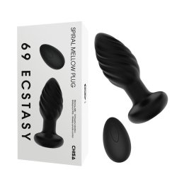 Spiral Mellow Butt Plug with Vibration and Remote