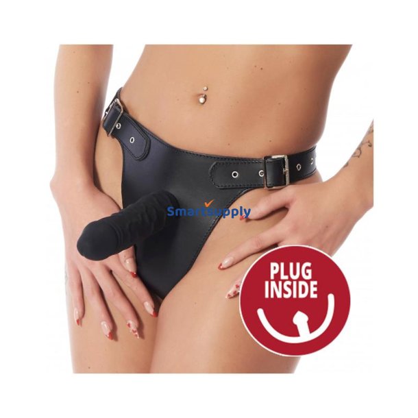 Strap-on Harness Adjustable with Inner and Exterior Dildo