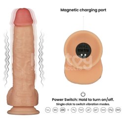 Strap On with Vibrating Dildo 9.5