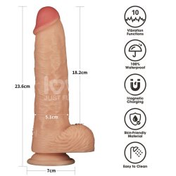 Strap On with Vibrating Dildo 9.5