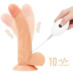 Strap-on with Vibrating Dildo and Remote Control 8.5
