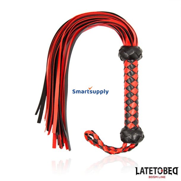 Stripe Barbed Flogger Red and Black