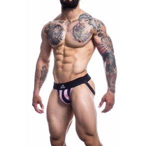 Stripe-Pink Jockstrap Pink and Black - S