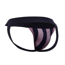 Stripe-Pink Jockstrap Pink and Black - S