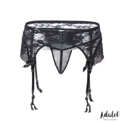 Sully Lace Garter and Thong Set - S/M