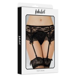 Sully Lace Garter and Thong Set - S/M