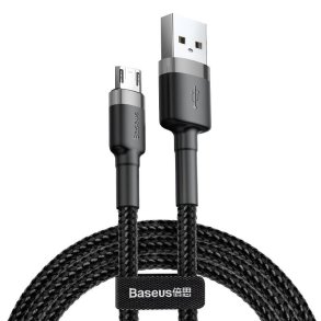 Baseus Cafule 2.4A 1m Micro USB-kabel (gr/sort)