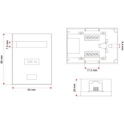 A-LAN GN005 netvrk fordelerskab Cat5e Hvid