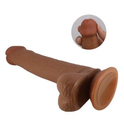 Tallen Dildo wirh Retractil-Sliding Skin Tan 22 cm