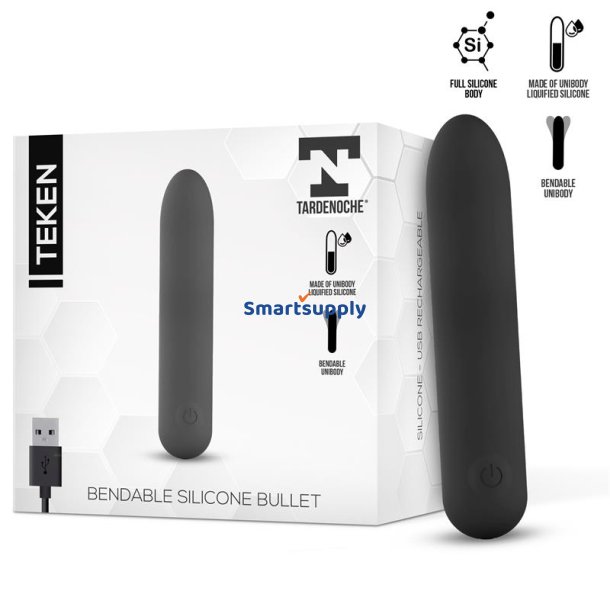 Teken Bendable Vibrating Bullet Liquid Silicone Unibody Magnetic USB