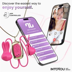 Tickly Nipple Clamps ith Vibration, Remote and Necklace with App