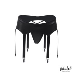 Tina 3 Strips garter and Thong Set - S/M