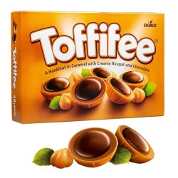 Toffifee Hasseln�d i Karamel med Nougat og Chokolade 125g