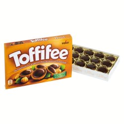 Toffifee Hasselnd i Karamel med Nougat og Chokolade 125g