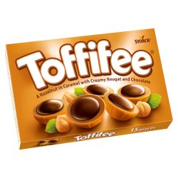 Toffifee Hasselnd i Karamel med Nougat og Chokolade 125g