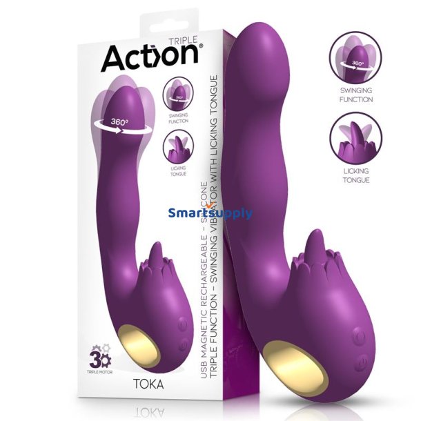 Toka Vibe with Swinging 360 and Stimulating Licking Tongue