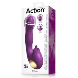 Toka Vibe with Swinging 360 and Stimulating Licking Tongue