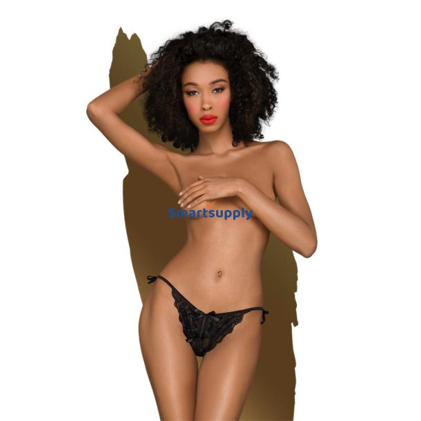 Too hot to be real Panties Black - S/M