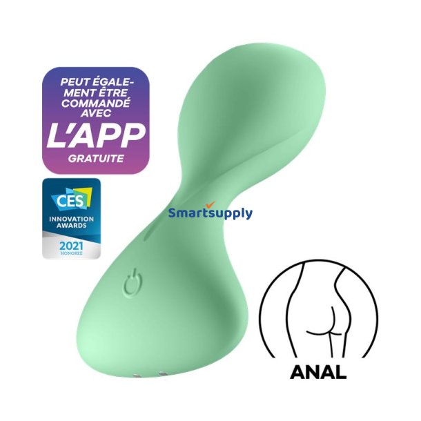 Trendsetter Butt Plug with Vibration and APP Light Green