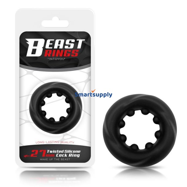 Twisted Liquid Silicone Cock Ring 2.7 cm