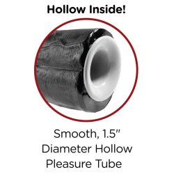 Two Cocks One Hole Hollow Strap-on Suspender 11 - Black