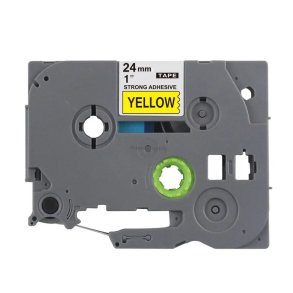 Brother TZe-S651 sort p gul strk tape 24mm x 8m kompatibel