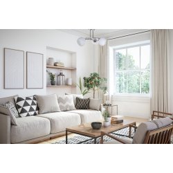 Activejet Klassisk loft lysekrone vedhng lampe IRMA nikkel nikkel triple 3xE27 til stuen