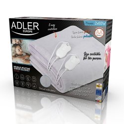 Adler AD 7426 varmelagen og -pude Elektrisk sengevarmer 60 W Gr Fleece,Polyester