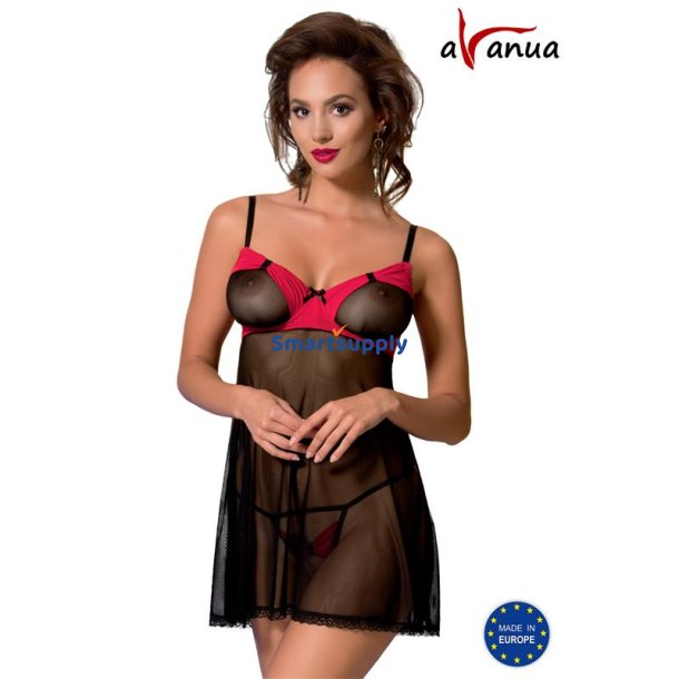 VALENTIN Chemise Black/Red - S/M
