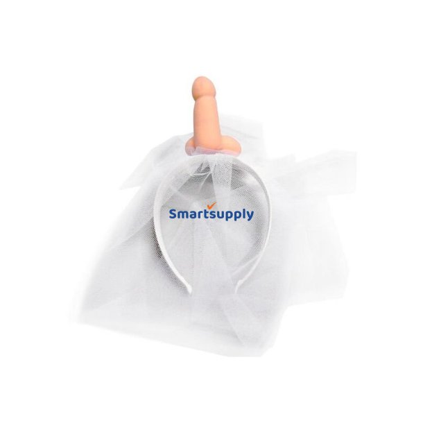 Veil headband with a penis