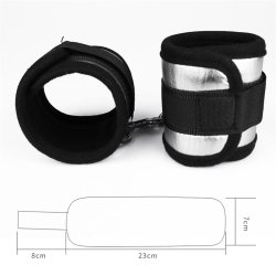 Velcro Handcuffs  Black and Silver