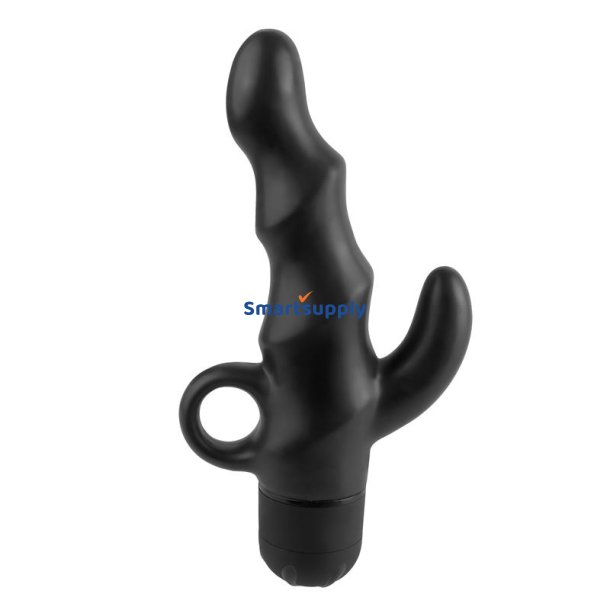 Vibrating Butt Plug P-Spot Spiral Black