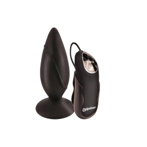 Vibrating Butt Plug with Remote Black