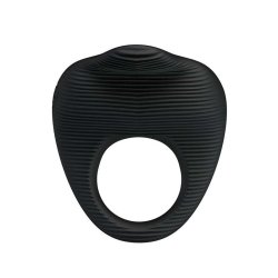 Vibrating Cock Ring Thimble Black