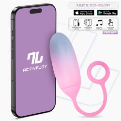 Vibrating Egg Double Layer Silicone with APP Blue/Pink