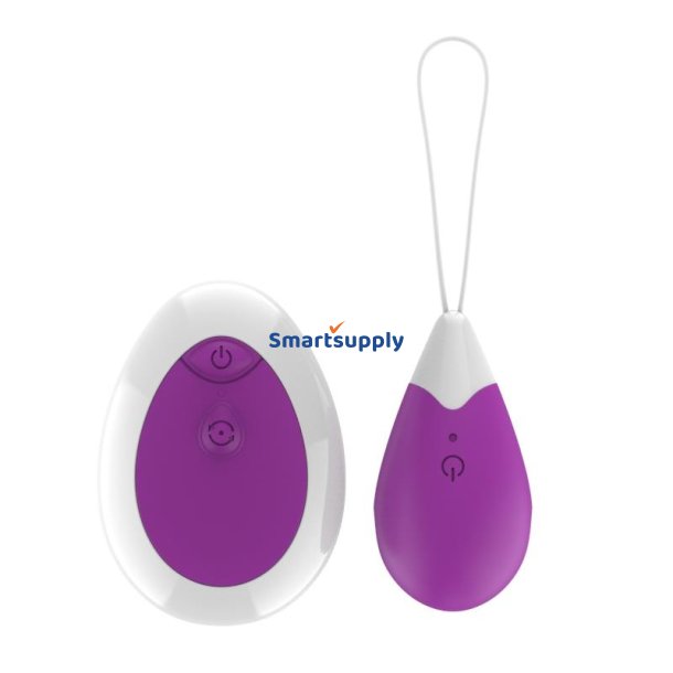 Vibrating Egg with Remote Control USB Purple