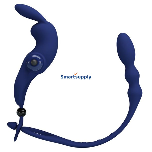 Vibrating Penis Ring with Anal Chain