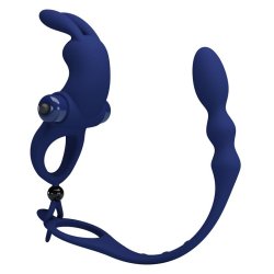 Vibrating Penis Ring with Anal Chain