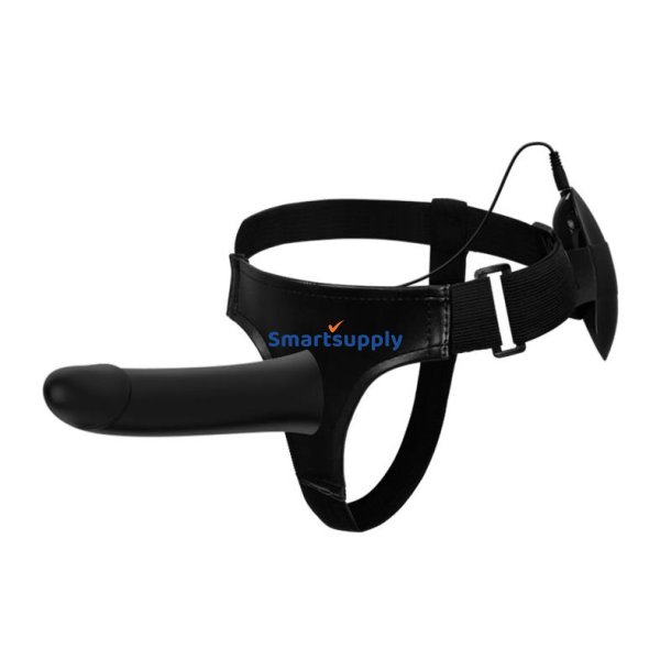 Vibrating Strap On with Hollow Dildo Vito