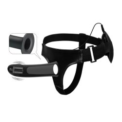 Vibrating Strap On with Hollow Dildo Vito