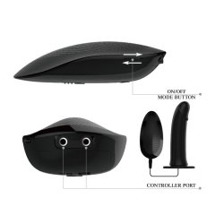 Vibrating Strap On with Hollow Dildo Vito