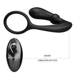 Warren Remote-Controlled Vibrating and Pulsating Anal Plug and Penis Ring